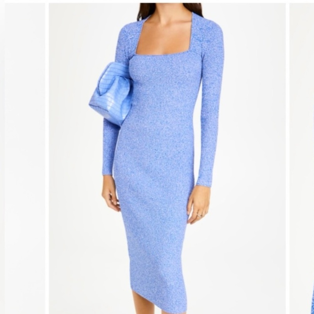 Ganni Melange Rib Knit Dress